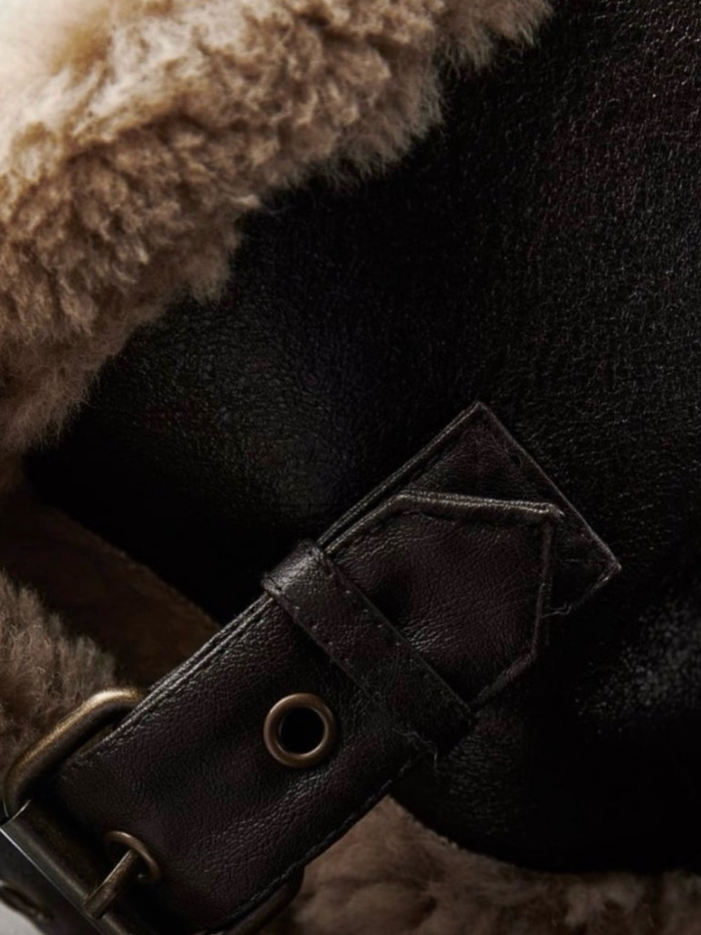Zara Faux Leather Shearling Aviator Jacket | XS | NWT - Picture 6 of 10